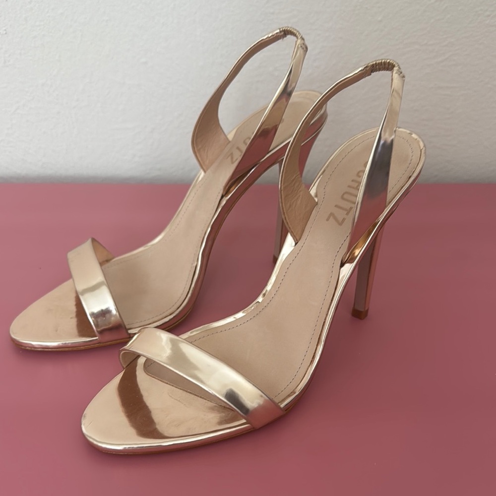 Schultz Gold Stiletto Heels